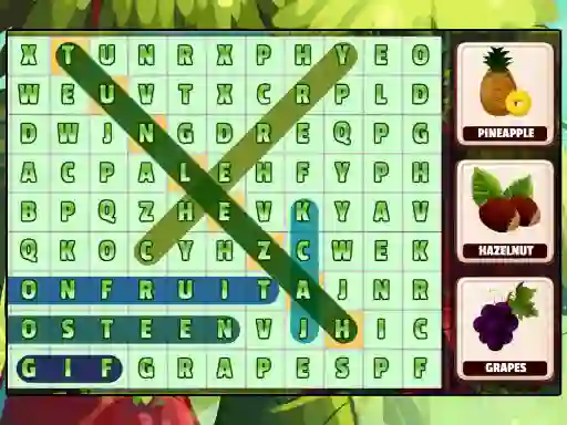Mäng Word Search Fruits Internetis