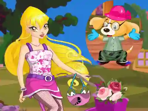 Mäng Winx Stella and Puppy Internetis