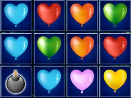 Mäng Heart Balloons Block Collapse Internetis