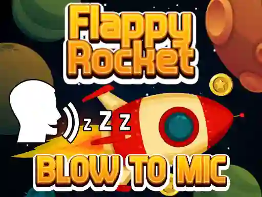 Mäng Flappy Rocket With Blowing Internetis