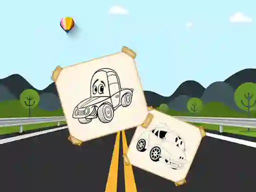 Mäng Funny Cars For Kids Coloring Internetis