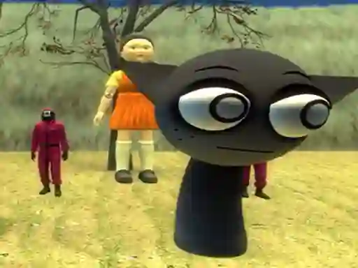 Mäng Squid Game Sprunki Hide Internetis