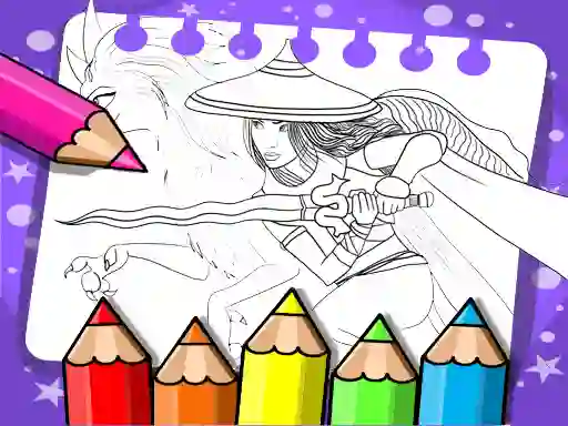 Mäng Raya And The Last Dragon Coloring Book Internetis