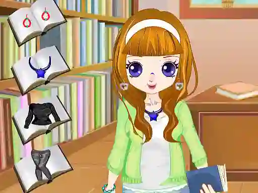 Mäng Library Girl Dressup Internetis