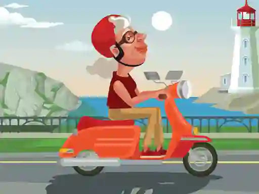 Mäng City Scooter Ride Coloring Internetis
