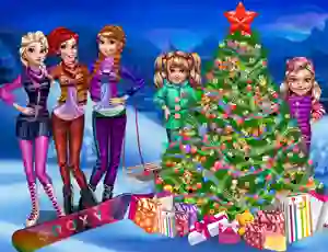 Mäng Princesses Christmas tree Internetis