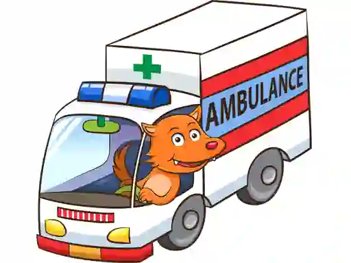 Mäng Cartoon Ambulance Puzzle Internetis
