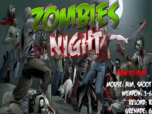 Mäng Zombies Night Internetis