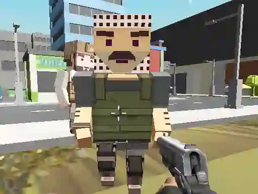 Mäng Block Pixel Cop: Gun Craft In Robbers World Internetis