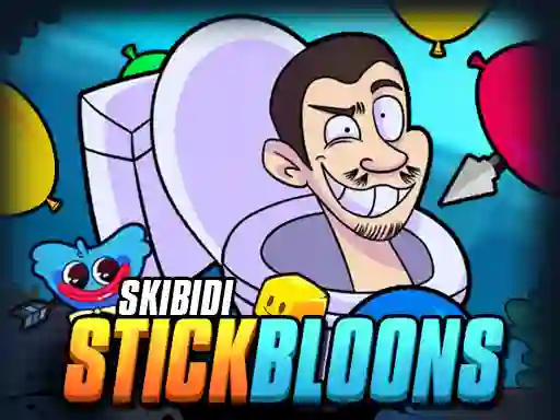 Mäng Skibidi Stick Bloons Internetis