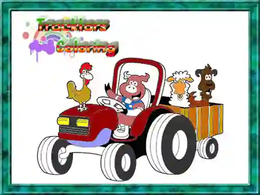 Mäng Tractor Coloring Pages Internetis
