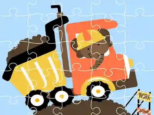 Mäng Dumper Trucks Jigsaw Internetis