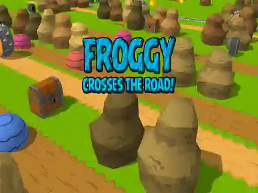 Mäng Froggy Crosses The Road! Internetis