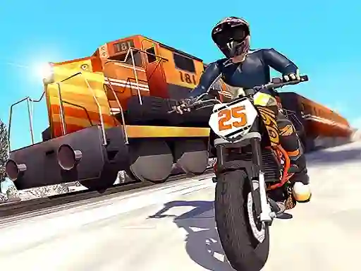 Mäng Trail Bike vs Train Race Internetis