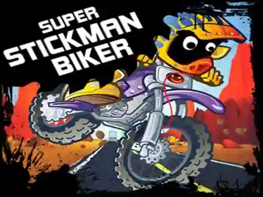 Mäng Super Stickman Biker Internetis