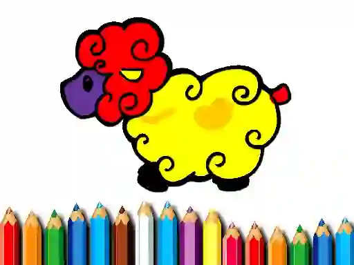 Mäng Baby Sheep Coloring Internetis