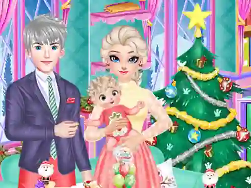 Mäng Frozen Family Christmas Preparation Internetis