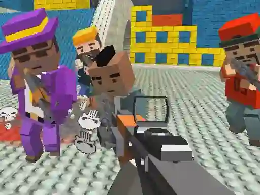 Mäng GunGame shooting warfare: blocky gangster Internetis