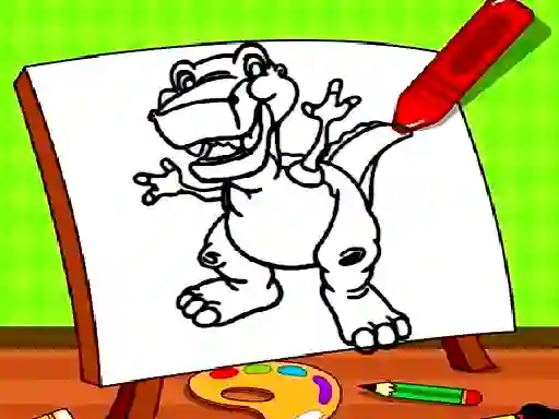 Mäng Easy Kids Coloring Dinosaur Internetis