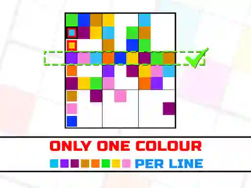 Mäng Only one color per line Internetis