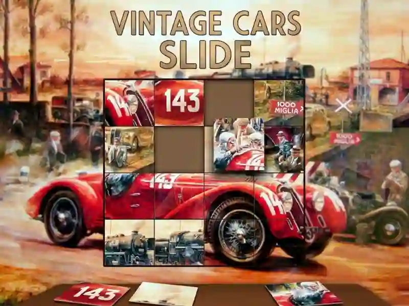 Mäng Vintage Cars Slide Internetis