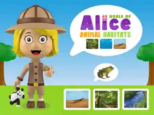 Mäng World of Alice Animal Habitats Internetis