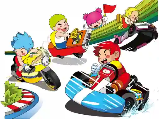 Mäng Cartoon Kart Puzzle Internetis