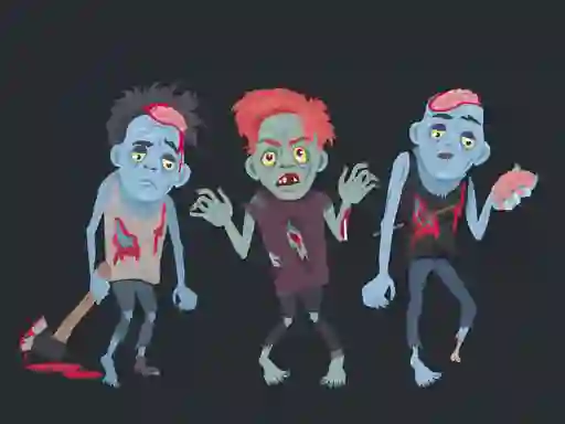 Mäng Zombies and Skeletons Coloring Internetis