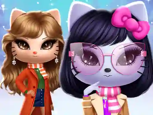 Mäng Kitty Squad Winter Dress Up Internetis