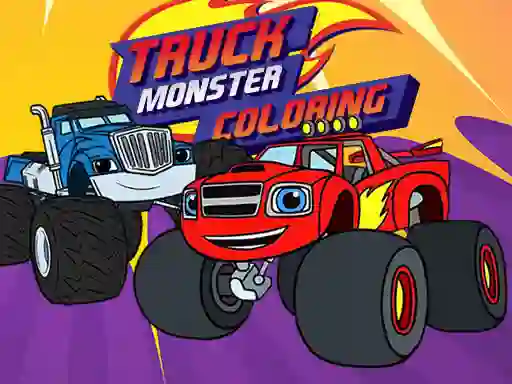 Mäng Truck Monster Coloring Internetis