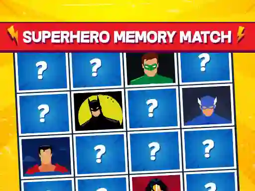 Mäng Superhero Memory Match Internetis