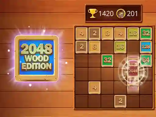 Mäng 2048 Wooden Edition Internetis