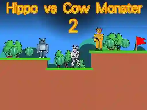 Mäng Hippo vs Cow Monster 2 Internetis