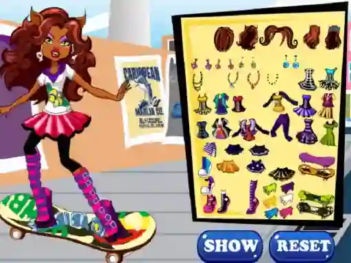 Mäng Clawdeen skates Internetis