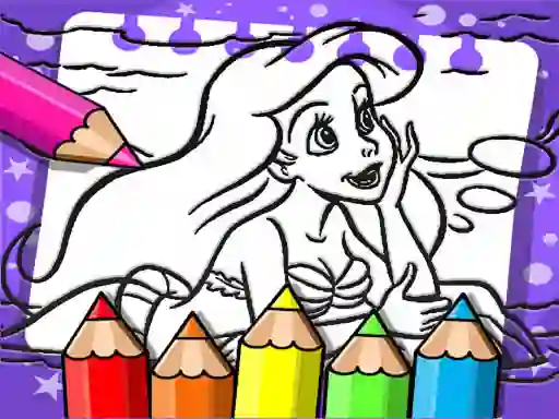 Mäng Ariel The Mermaid Coloring Book Internetis