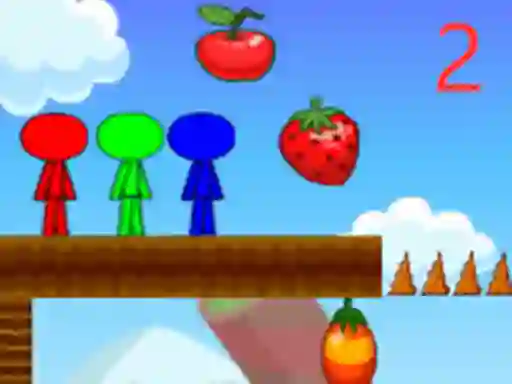 Mäng Stickman Bros In Fruit Island 2 Internetis