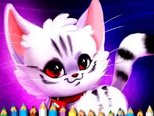 Mäng Cute Kitty Coloring Internetis