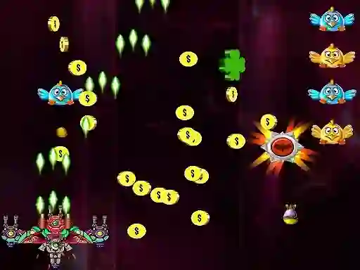 Mäng Space Attack Chicken Invaders Internetis