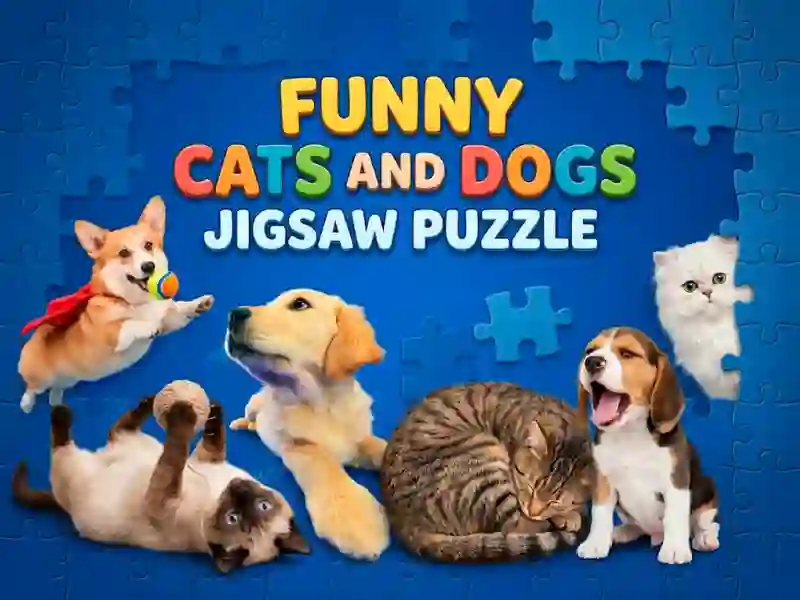 Mäng Funny Cats And Dogs Jigsaw Puzzle Internetis