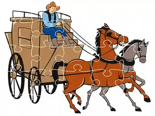 Mäng Wagons Jigsaw Internetis