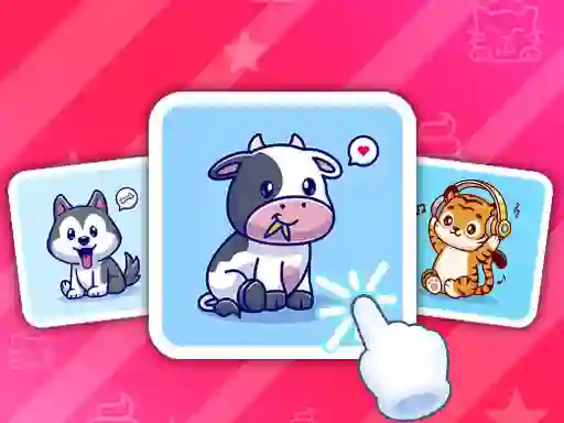 Mäng Cute Animal Cards Internetis