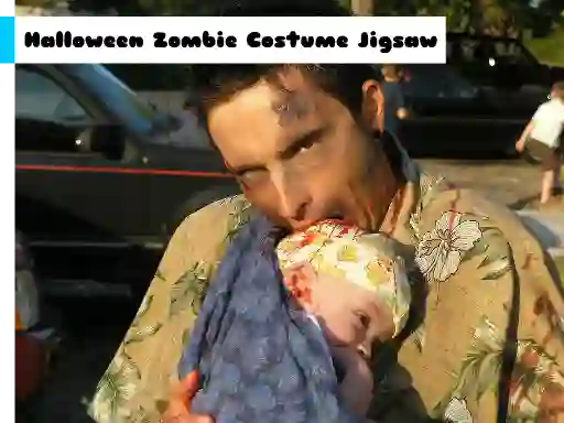 Mäng Halloween Zombie Costume Jigsaw Internetis