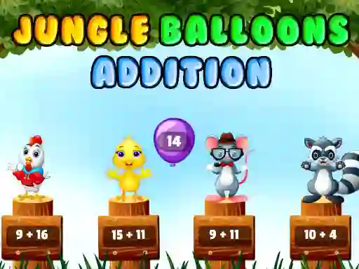 Mäng Jungle Balloons Addition Internetis