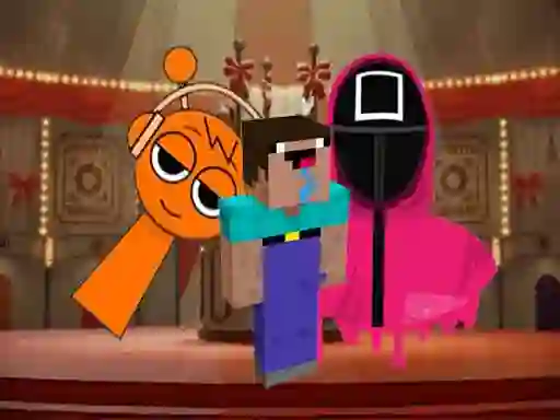 Mäng Nextbots on Minecraft Squid Game Sprunki Internetis