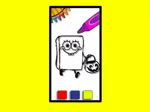 Mäng SpobgeBob Halloween Coloring Book Internetis