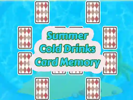Mäng Summer Cold Drinks Card Memory Internetis
