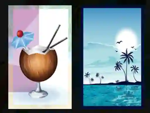 Mäng Beach Cocktails Memory Internetis