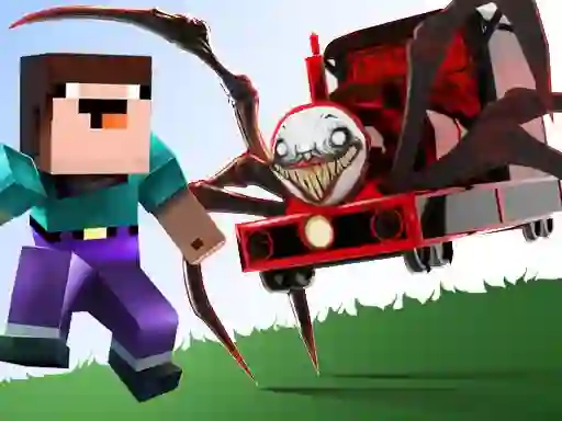 Mäng Noob vs Spider Train Internetis