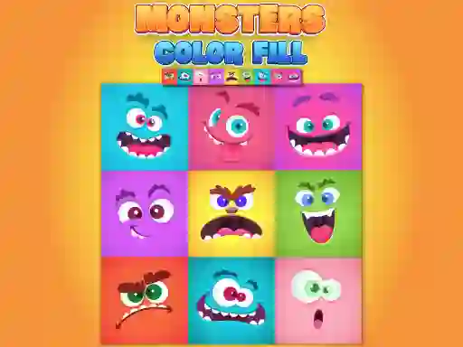 Mäng Monsters Color Fill Internetis