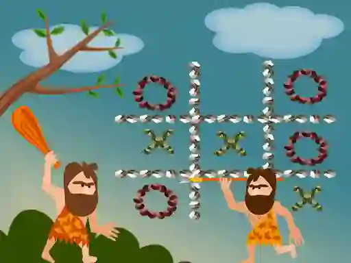 Mäng Tic Tac Toe Stone Age Internetis